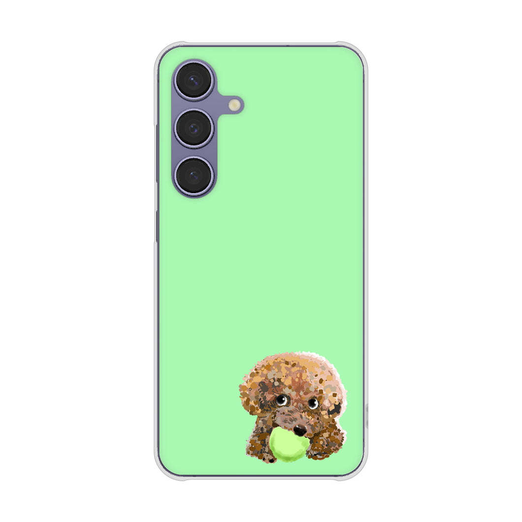 Galaxy S24 SC-51E docomo 高画質仕上げ 背面印刷 ハードケーストイプードル&ボール