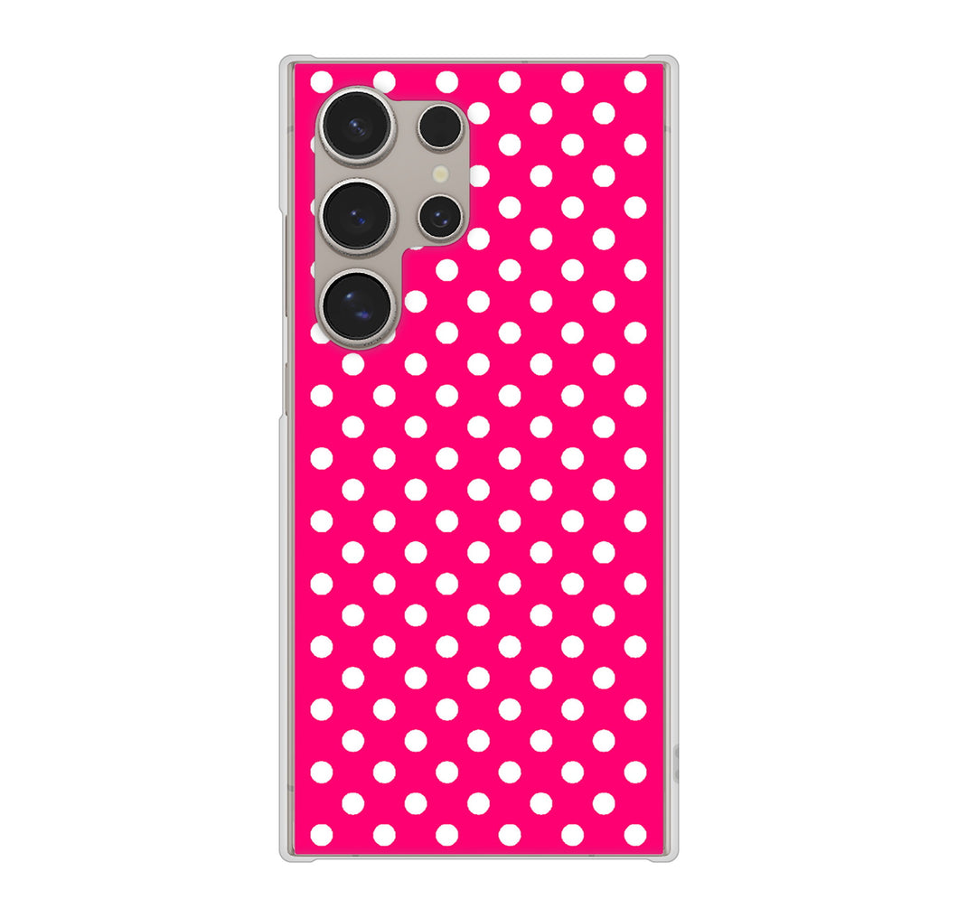 Galaxy S24 Ultra SC-52E docomo 高画質仕上げ 背面印刷 ハードケースシンプル柄(水玉)