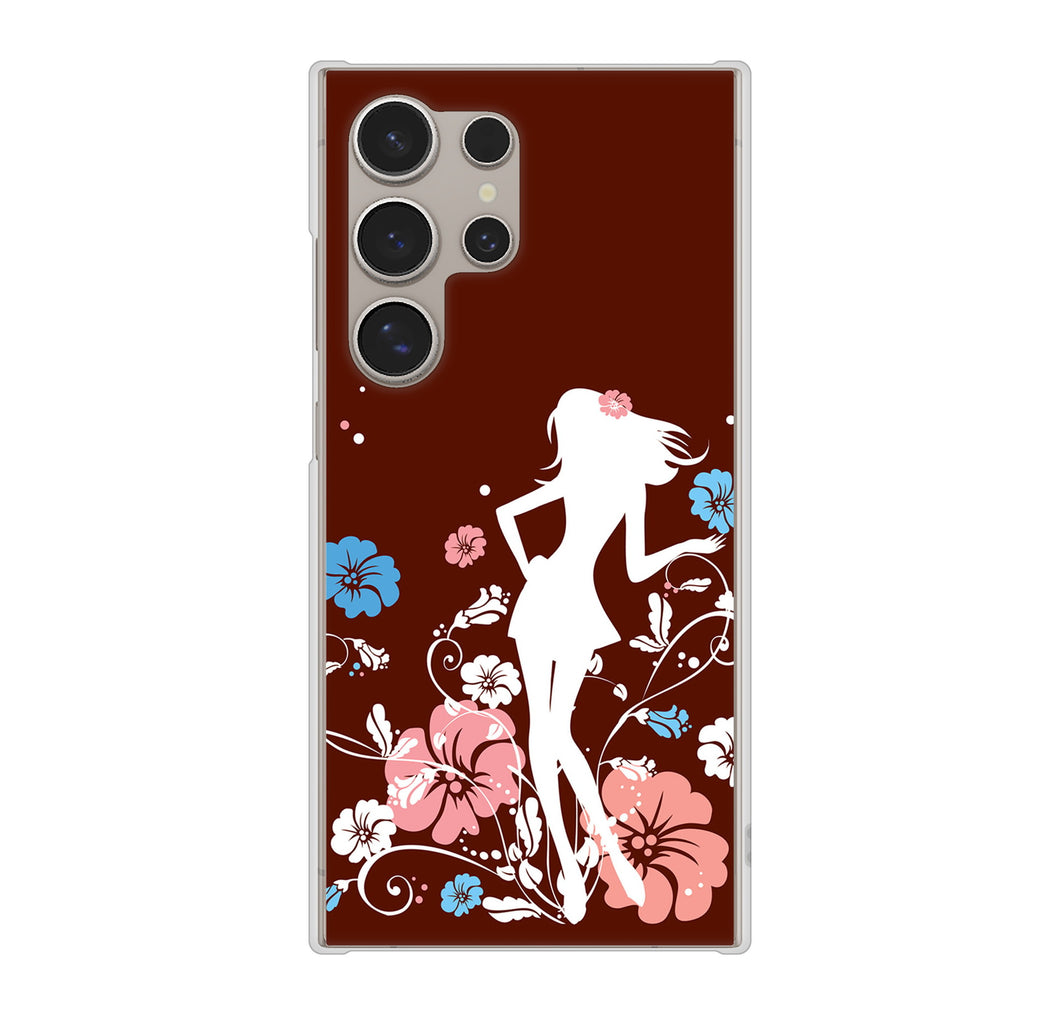 Galaxy S24 Ultra SC-52E docomo 高画質仕上げ 背面印刷 ハードケース 【110 ハイビスカスと少女】