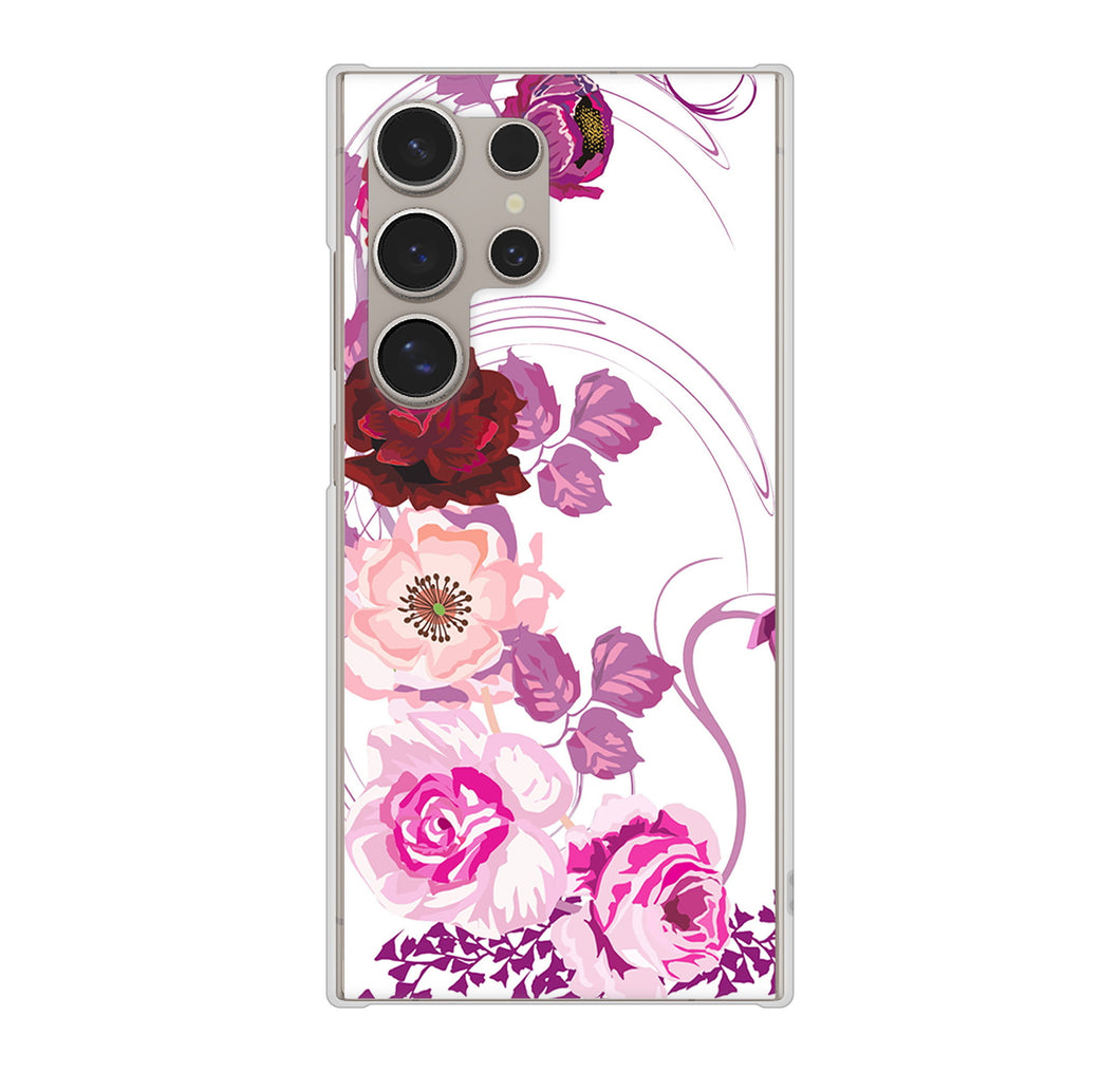 Galaxy S24 Ultra SC-52E docomo 高画質仕上げ 背面印刷 ハードケースロマンチックなバラ