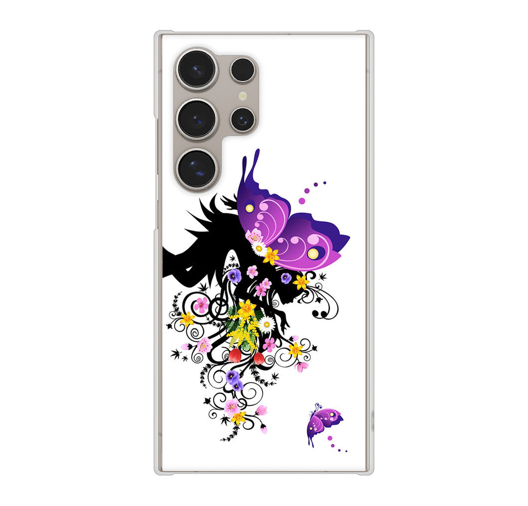 Galaxy S24 Ultra SC-52E docomo 高画質仕上げ 背面印刷 ハードケースバタフライ