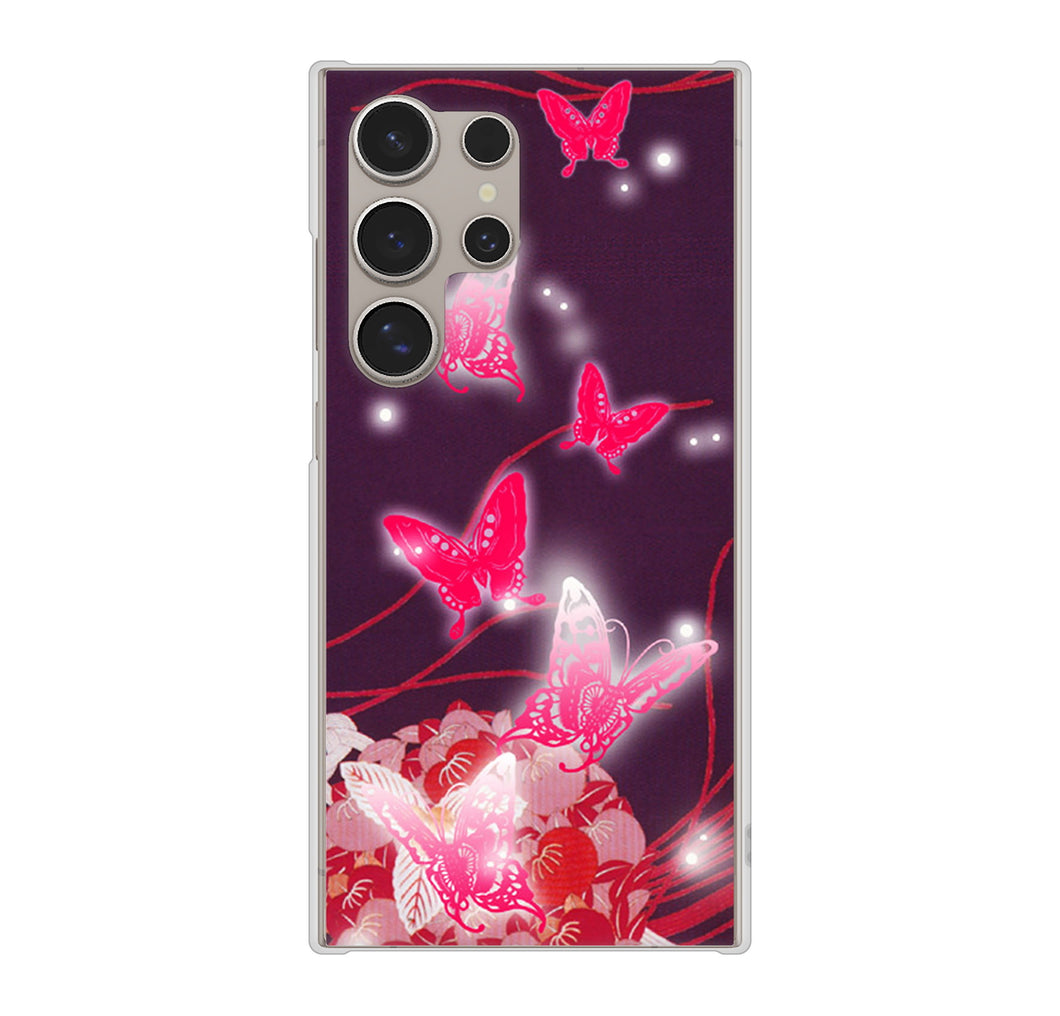 Galaxy S24 Ultra SC-52E docomo 高画質仕上げ 背面印刷 ハードケースバタフライ
