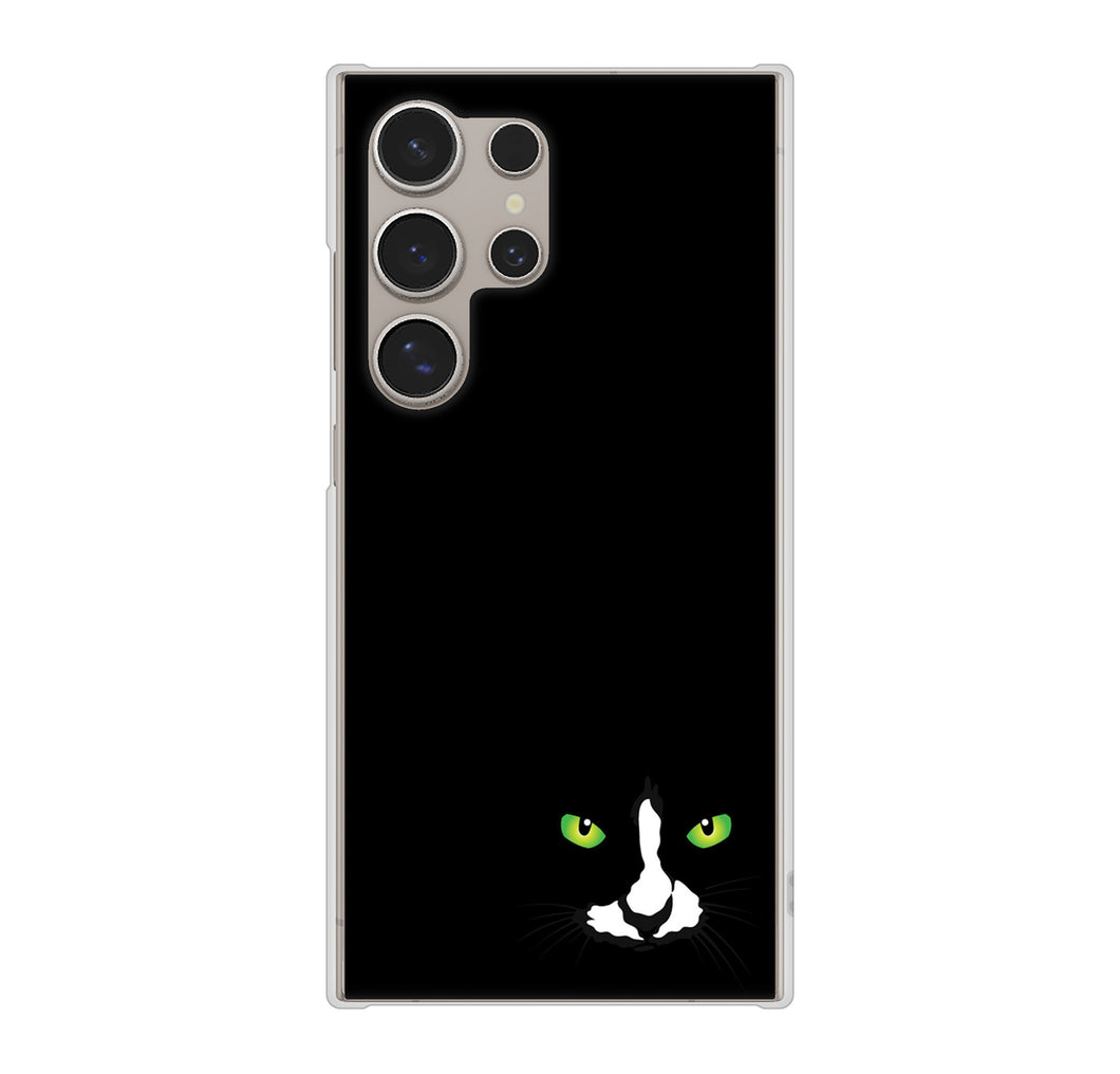 Galaxy S24 Ultra SC-52E docomo 高画質仕上げ 背面印刷 ハードケース 【398 黒ネコ】