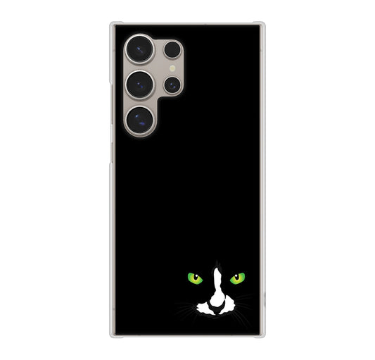 Galaxy S24 Ultra SC-52E docomo 高画質仕上げ 背面印刷 ハードケース 【398 黒ネコ】