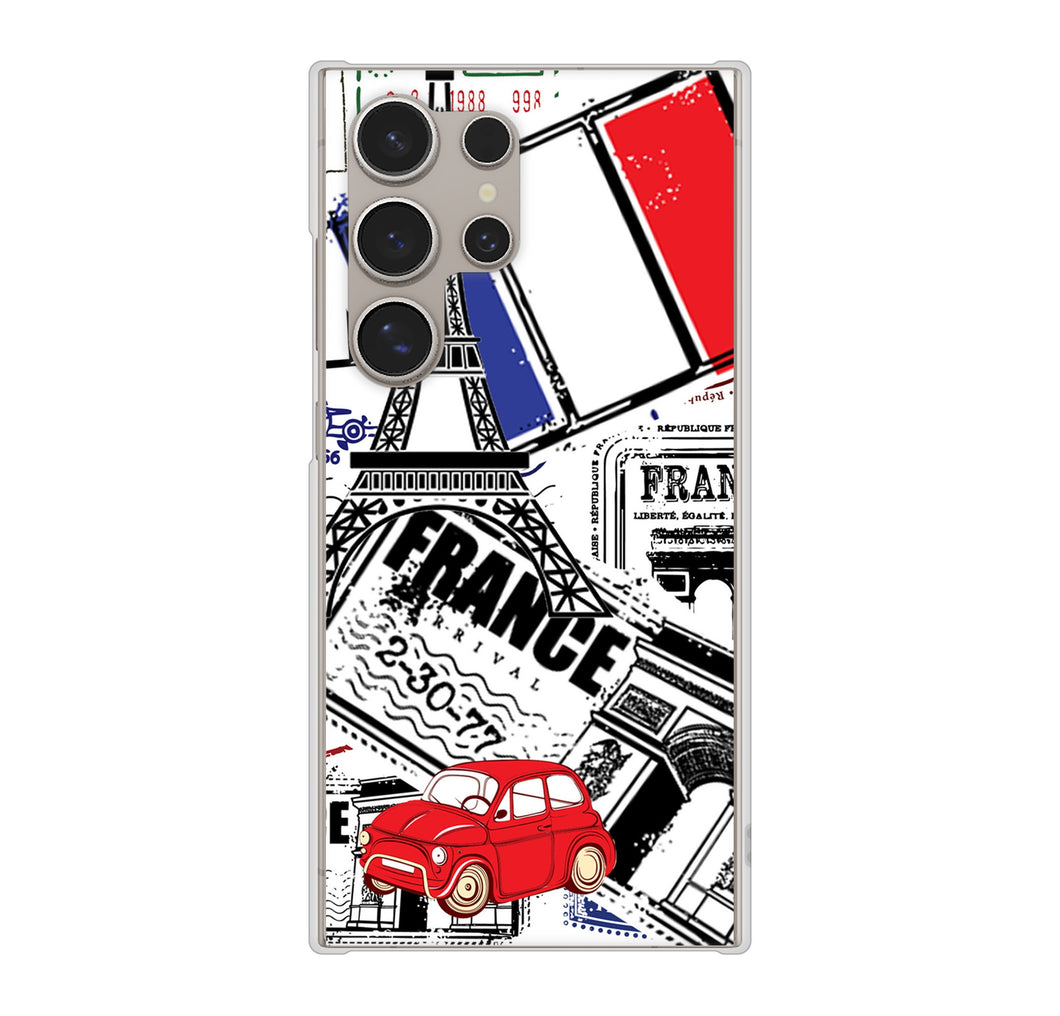 Galaxy S24 Ultra SC-52E docomo 高画質仕上げ 背面印刷 ハードケースLOVE フランス