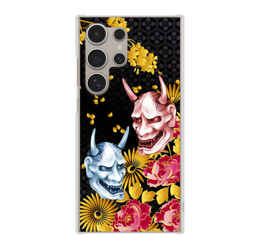 Galaxy S24 Ultra SC-52E docomo 高画質仕上げ 背面印刷 ハードケース 【1024 般若と牡丹2】