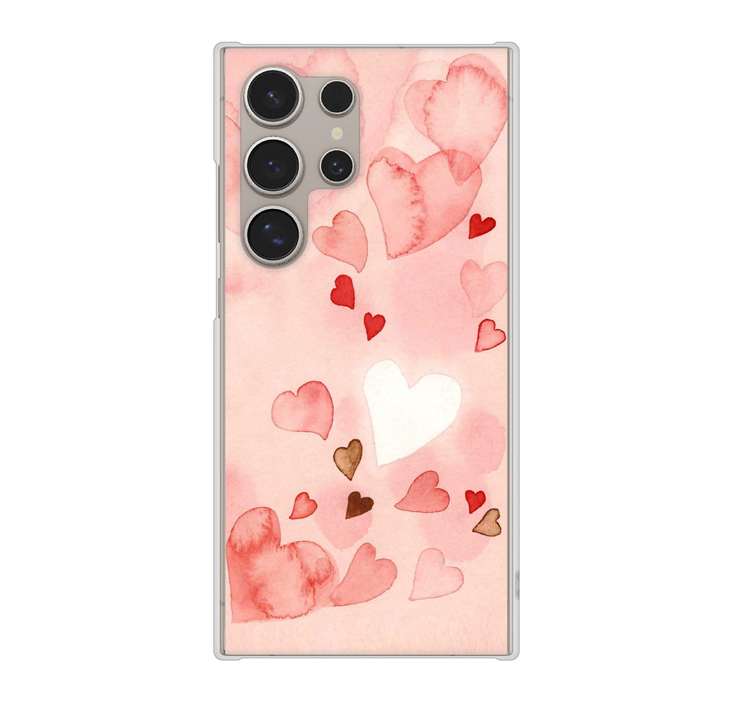 Galaxy S24 Ultra SC-52E docomo 高画質仕上げ 背面印刷 ハードケース 【1125 ハートの和紙】
