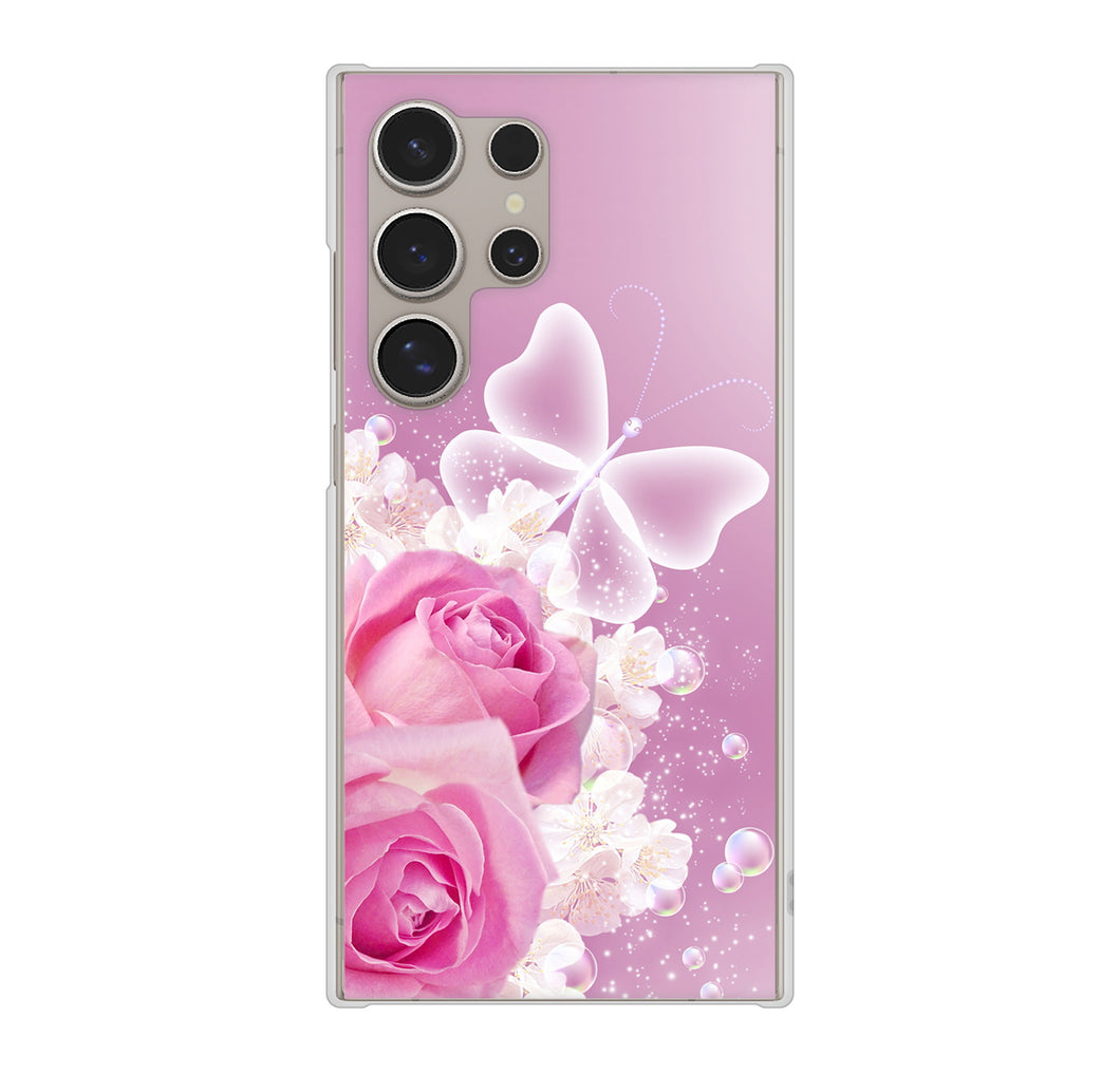 Galaxy S24 Ultra SC-52E docomo 高画質仕上げ 背面印刷 ハードケースロマンチックなバラ