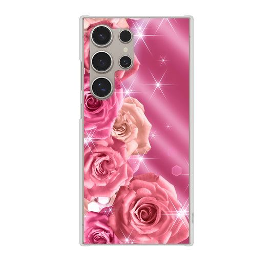 Galaxy S24 Ultra SC-52E docomo 高画質仕上げ 背面印刷 ハードケース 【1182 ピンクの薔薇に誘われて】