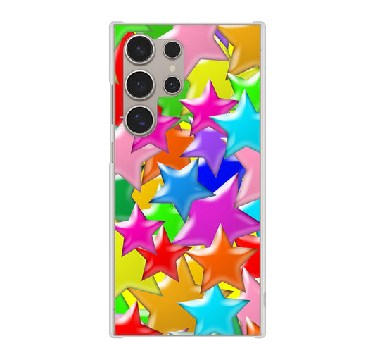 Galaxy S24 Ultra SC-52E docomo 高画質仕上げ 背面印刷 ハードケース 【1293 ランダムスター】