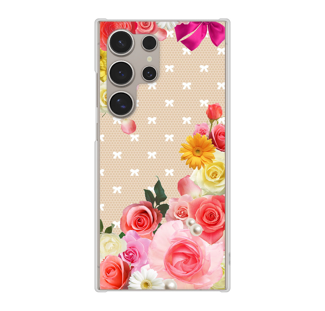 Galaxy S24 Ultra SC-52E docomo 高画質仕上げ 背面印刷 ハードケースロマンチックなバラ