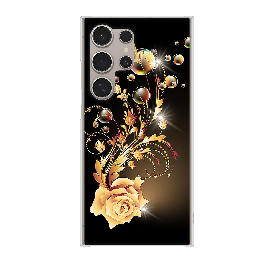 Galaxy S24 Ultra SC-52E docomo 高画質仕上げ 背面印刷 ハードケースロマンチックなバラ