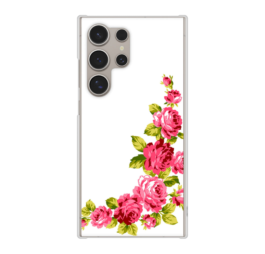 Galaxy S24 Ultra SC-52E docomo 高画質仕上げ 背面印刷 ハードケースロマンチックなバラ