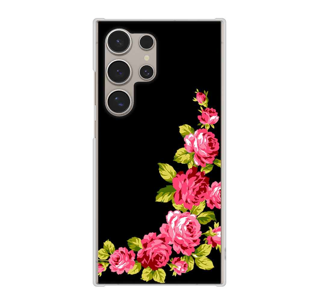 Galaxy S24 Ultra SC-52E docomo 高画質仕上げ 背面印刷 ハードケースロマンチックなバラ