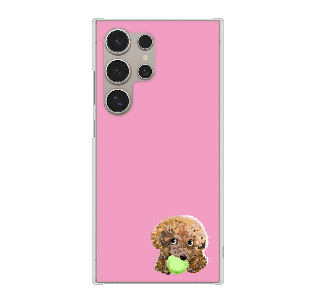 Galaxy S24 Ultra SC-52E docomo 高画質仕上げ 背面印刷 ハードケーストイプードル&ボール