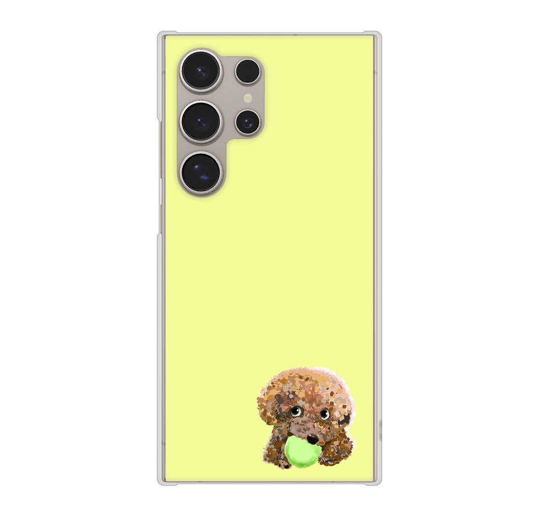 Galaxy S24 Ultra SC-52E docomo 高画質仕上げ 背面印刷 ハードケーストイプードル&ボール