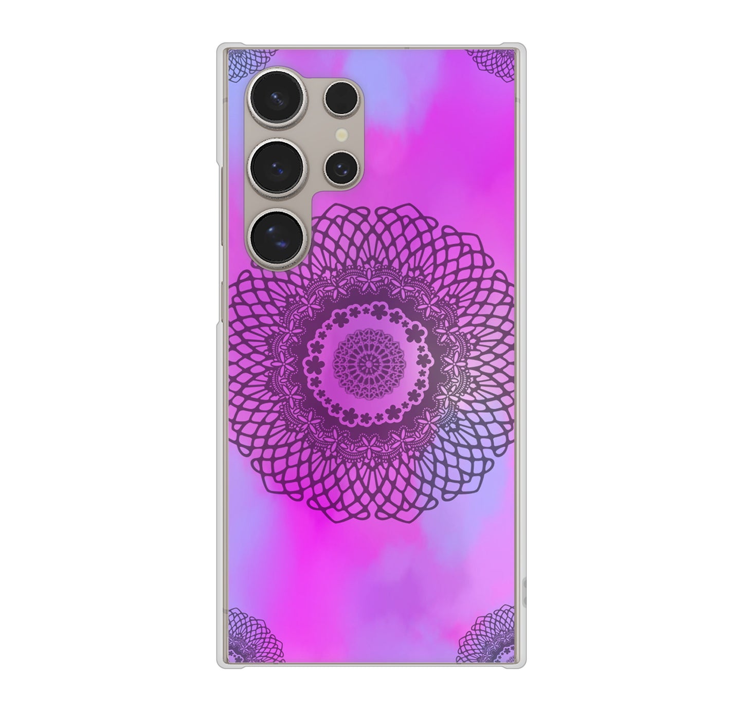 Galaxy S24 Ultra SC-52E docomo 高画質仕上げ 背面印刷 ハードケース 【YJ344 レース】