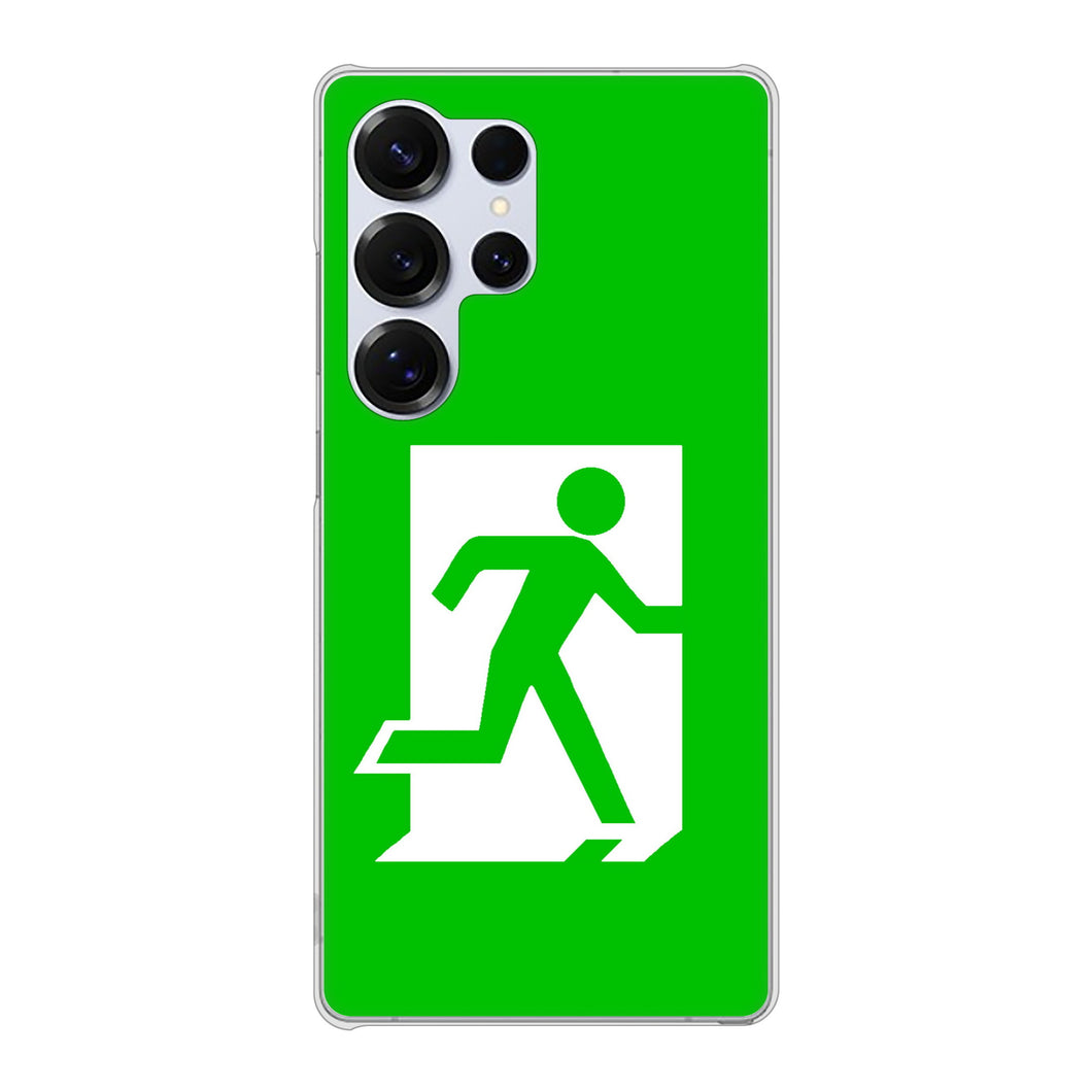 Galaxy S25 Ultra SC-52F docomo 高画質仕上げ 背面印刷 ハードケース 【163 非常口】