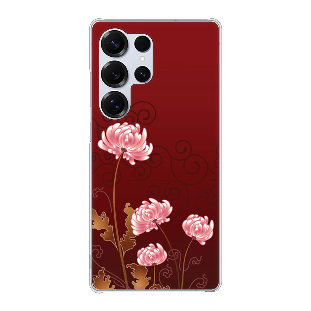Galaxy S25 Ultra SC-52F docomo 高画質仕上げ 背面印刷 ハードケース 【375 優美な菊】
