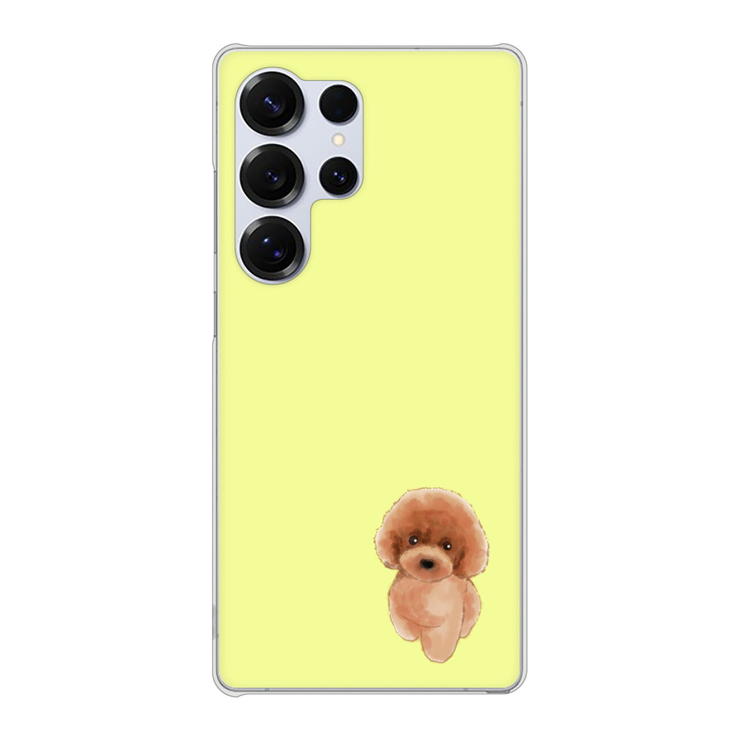 Galaxy S25 Ultra SC-52F docomo 高画質仕上げ 背面印刷 ハードケーストイプードルレッド