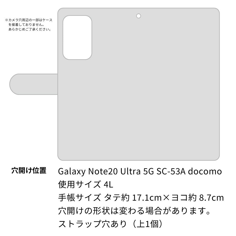 Galaxy Note20 Ultra 5G SC-53A docomo イニシャルプラスデコ 手帳型ケース