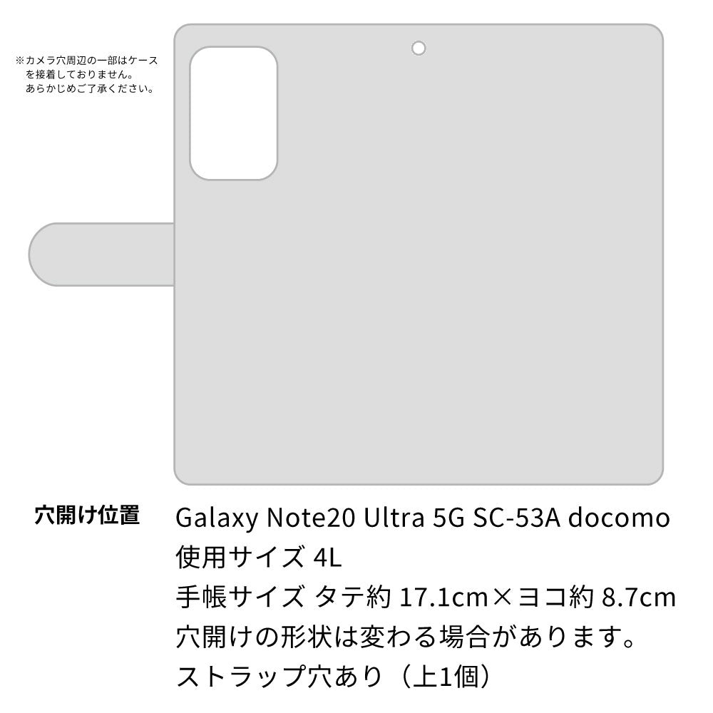 Galaxy Note20 Ultra 5G SC-53A docomo フラワーエンブレム 手帳型ケース