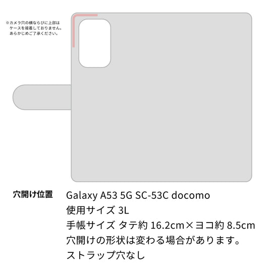 Galaxy A53 5G SC-53C docomo ビニール素材のスケルトン手帳型ケース　クリア