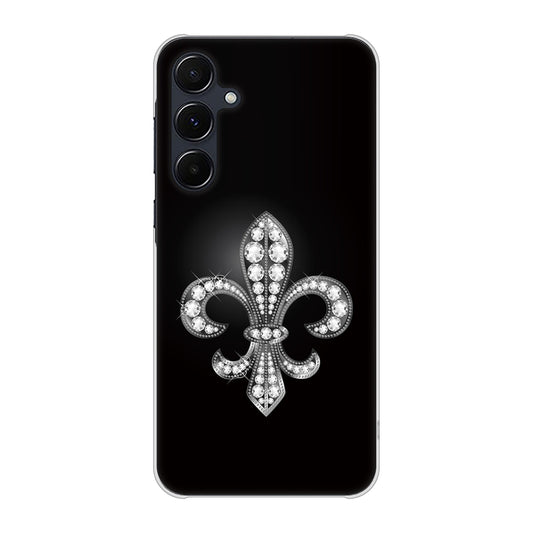 Galaxy A55 5G SC-53E docomo 高画質仕上げ 背面印刷 ハードケース 【042 ラインストーン風の印刷ゴージャスユリ】