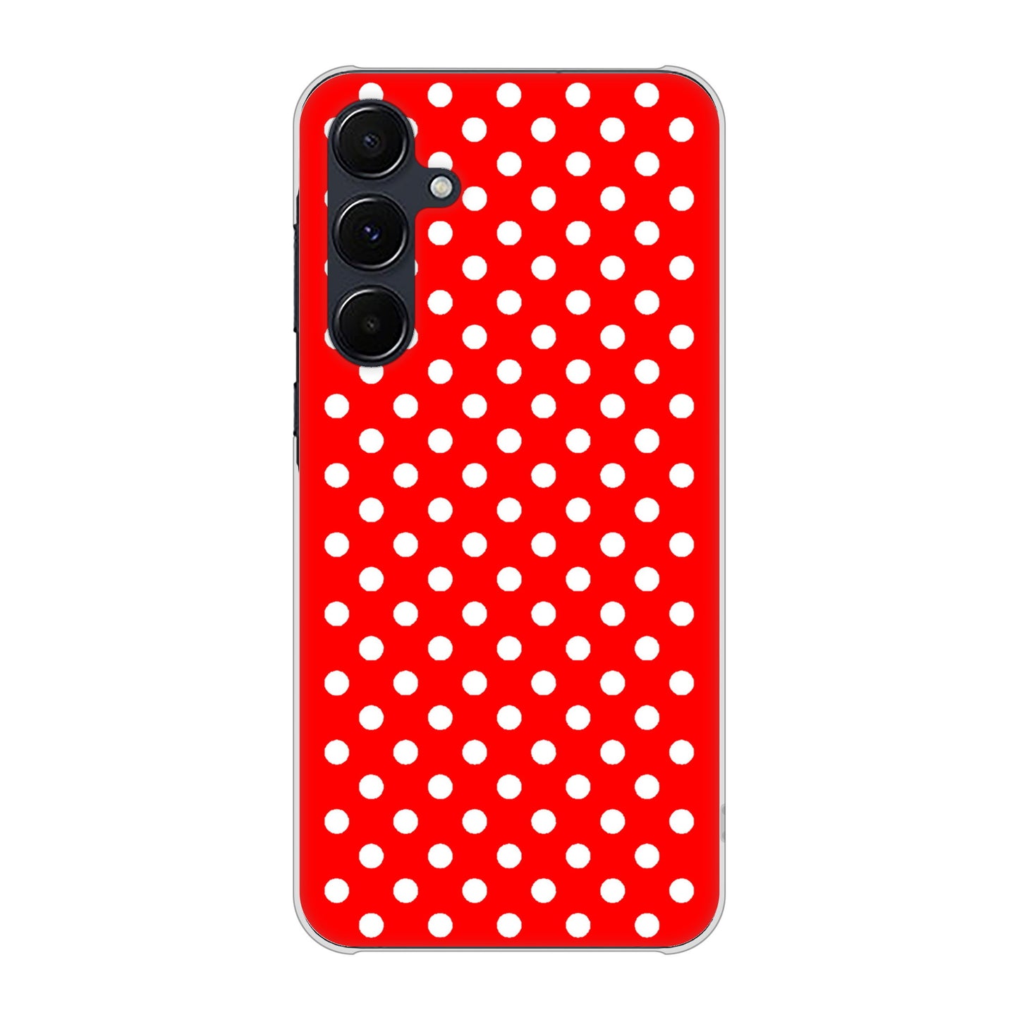 Galaxy A55 5G SC-53E docomo 高画質仕上げ 背面印刷 ハードケースシンプル柄(水玉)