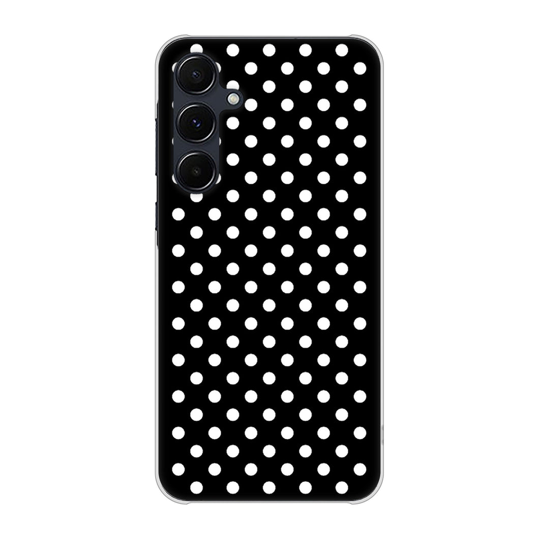 Galaxy A55 5G SC-53E docomo 高画質仕上げ 背面印刷 ハードケースシンプル柄(水玉)