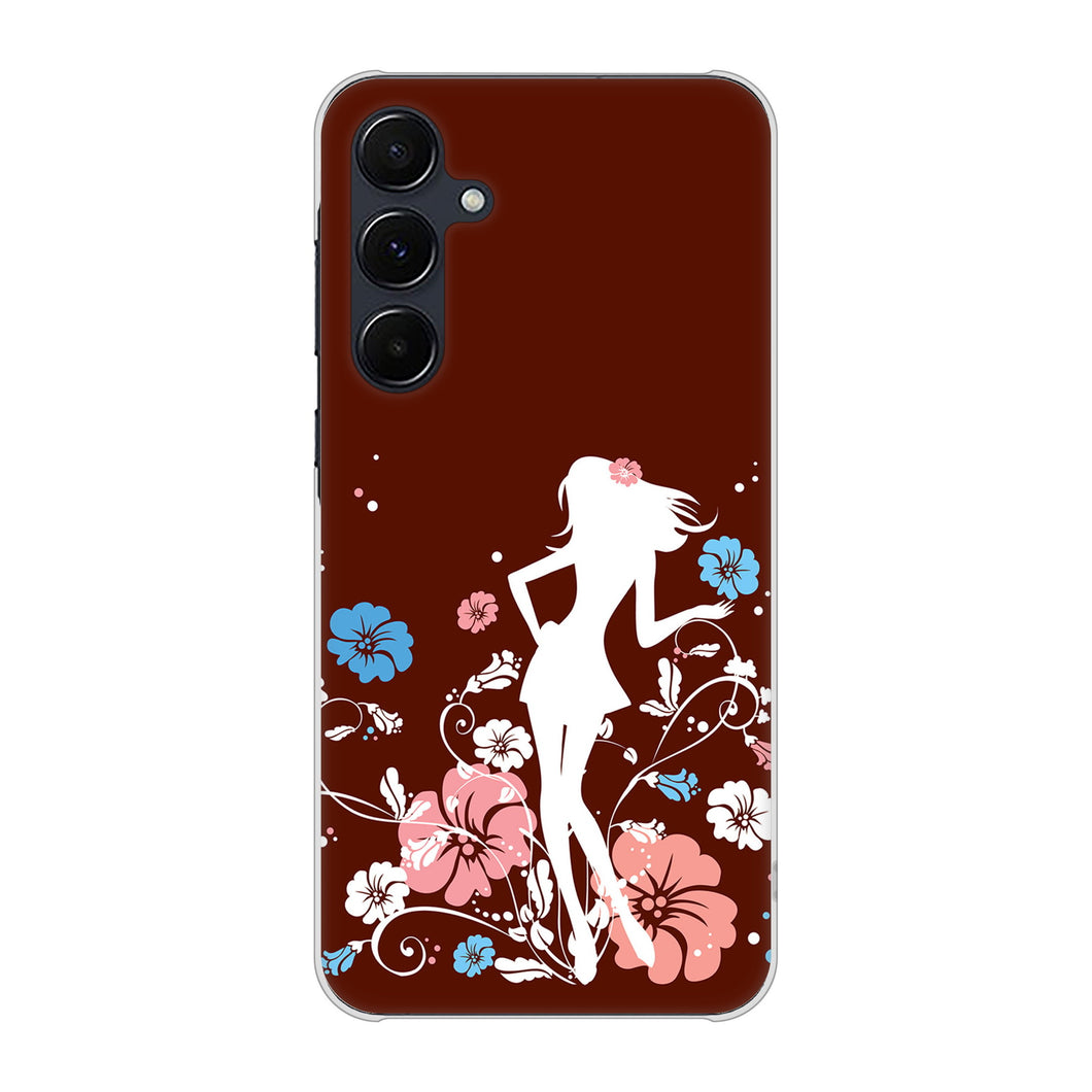 Galaxy A55 5G SC-53E docomo 高画質仕上げ 背面印刷 ハードケース 【110 ハイビスカスと少女】