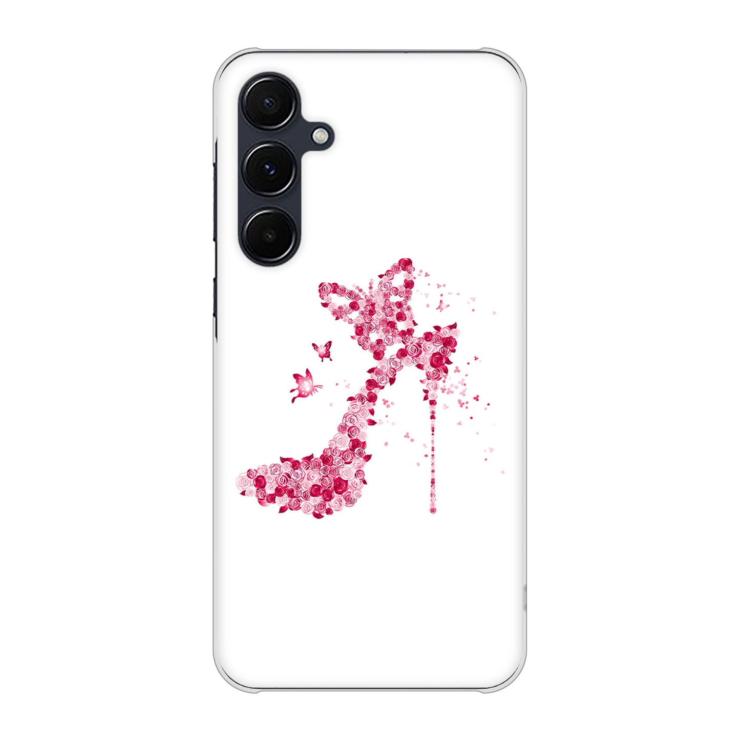 Galaxy A55 5G SC-53E docomo 高画質仕上げ 背面印刷 ハードケース 【387 薔薇のハイヒール】