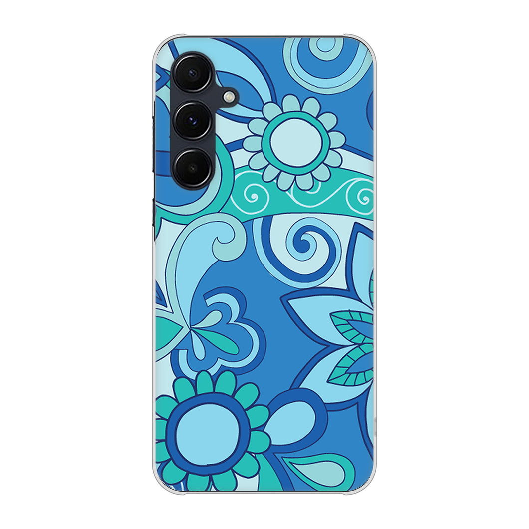 Galaxy A55 5G SC-53E docomo 高画質仕上げ 背面印刷 ハードケース 【409 ブルーミックス】