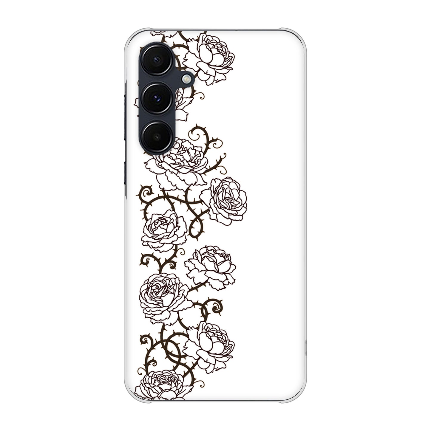 Galaxy A55 5G SC-53E docomo 高画質仕上げ 背面印刷 ハードケース 【467 イバラ】