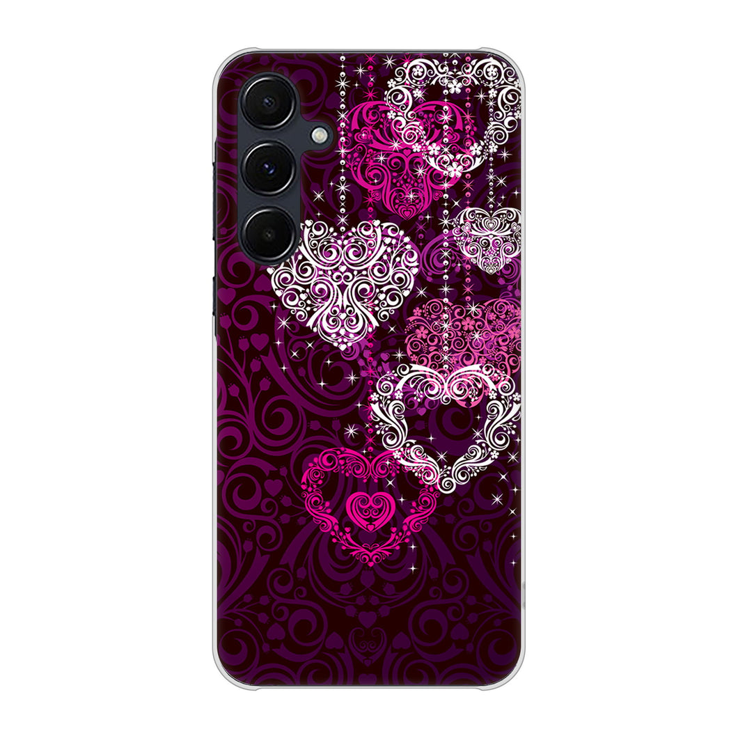 Galaxy A55 5G SC-53E docomo 高画質仕上げ 背面印刷 ハードケースきらめきハート