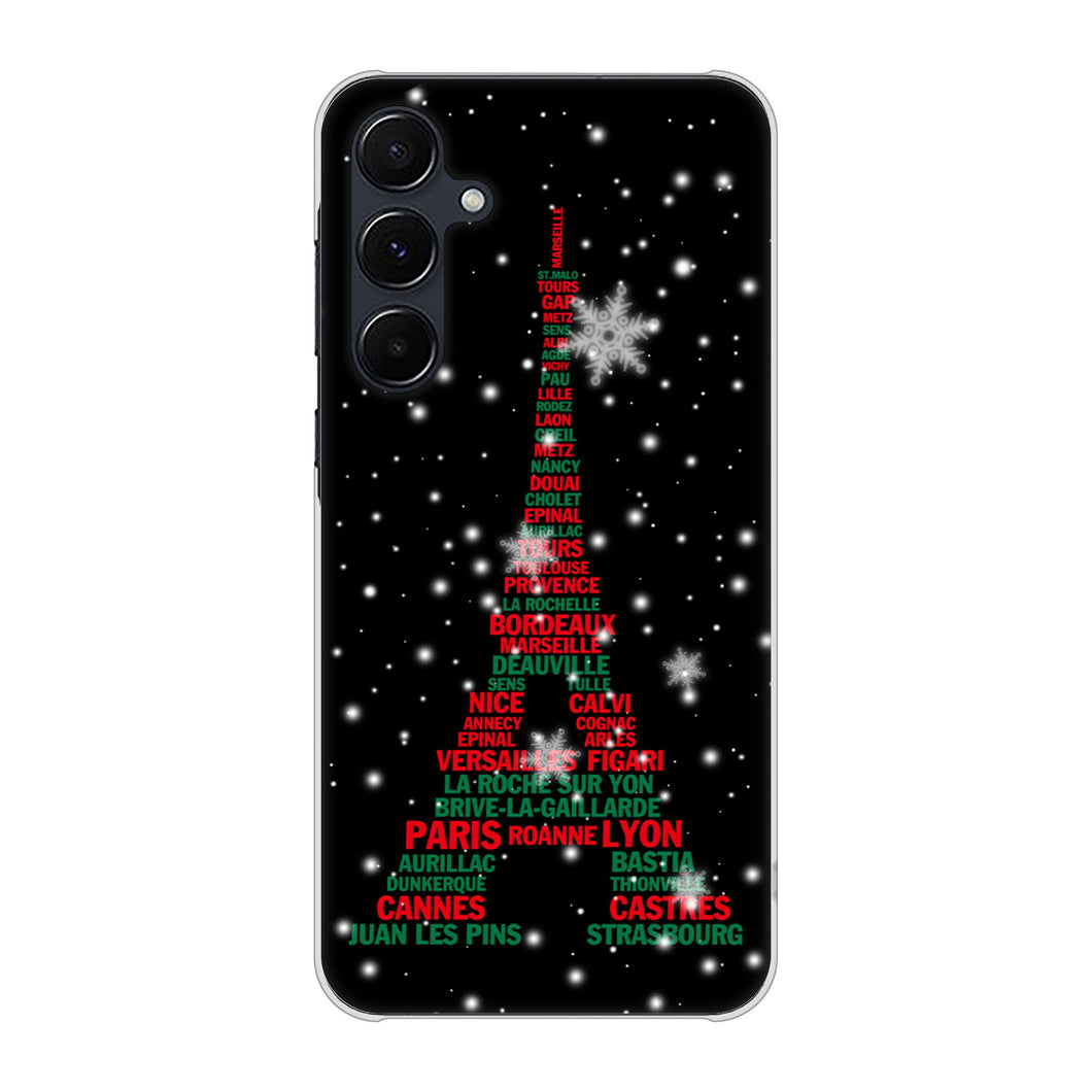 Galaxy A55 5G SC-53E docomo 高画質仕上げ 背面印刷 ハードケースエッフェル塔