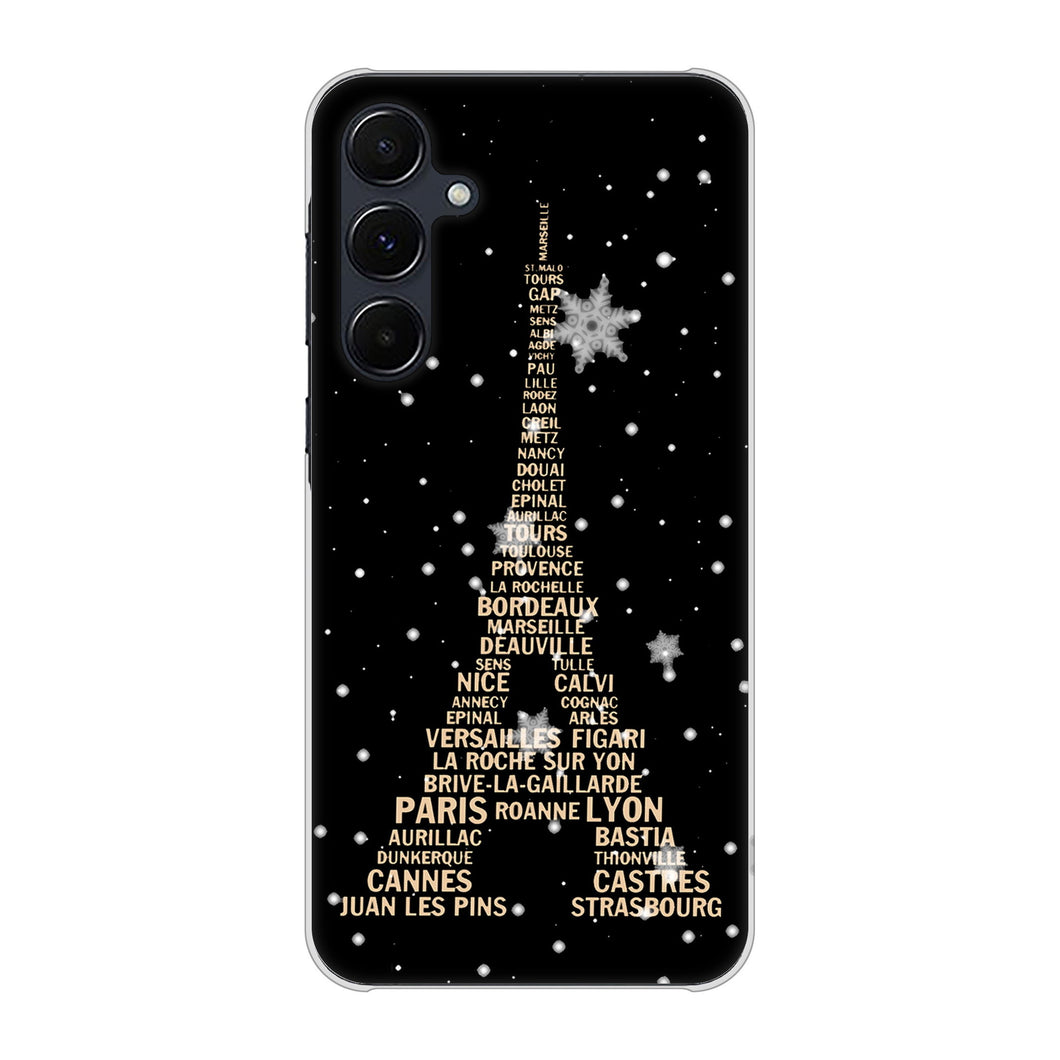 Galaxy A55 5G SC-53E docomo 高画質仕上げ 背面印刷 ハードケースエッフェル塔