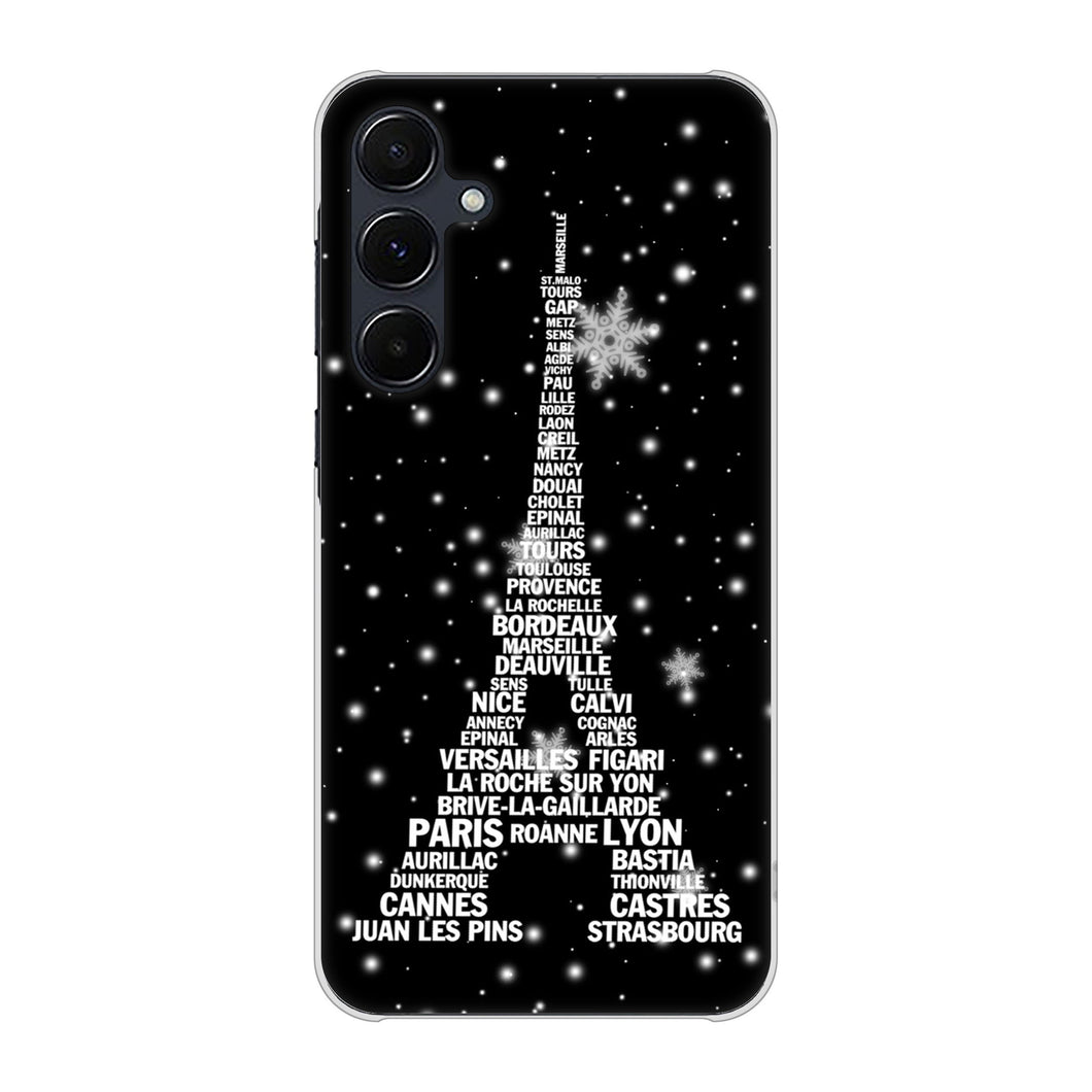 Galaxy A55 5G SC-53E docomo 高画質仕上げ 背面印刷 ハードケースエッフェル塔