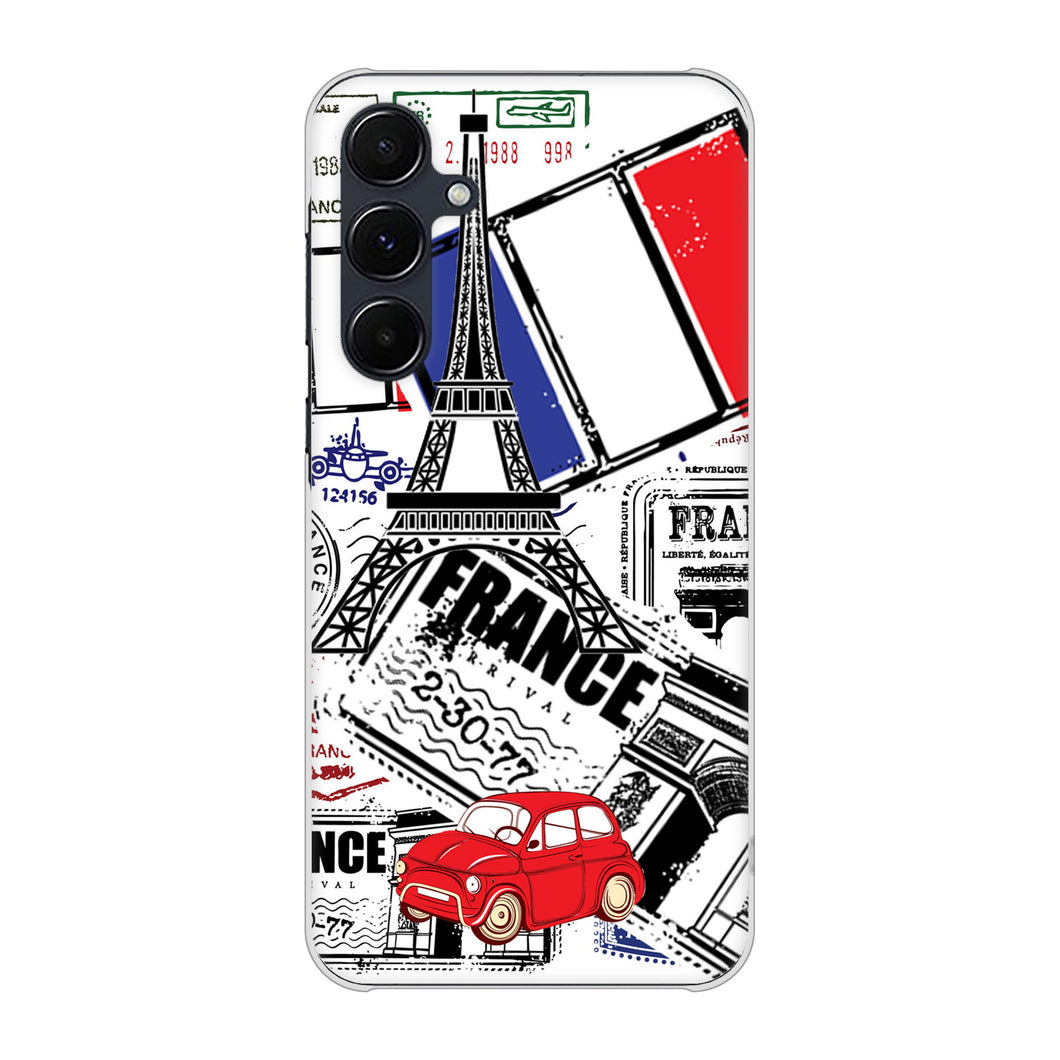 Galaxy A55 5G SC-53E docomo 高画質仕上げ 背面印刷 ハードケースLOVE フランス