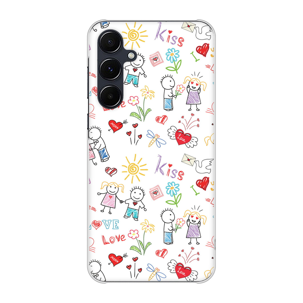 Galaxy A55 5G SC-53E docomo 高画質仕上げ 背面印刷 ハードケースカップル&ファミリー