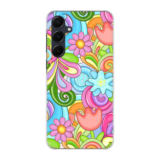 Galaxy A55 5G SC-53E docomo 高画質仕上げ 背面印刷 ハードケース 【713 ミラクルフラワー】