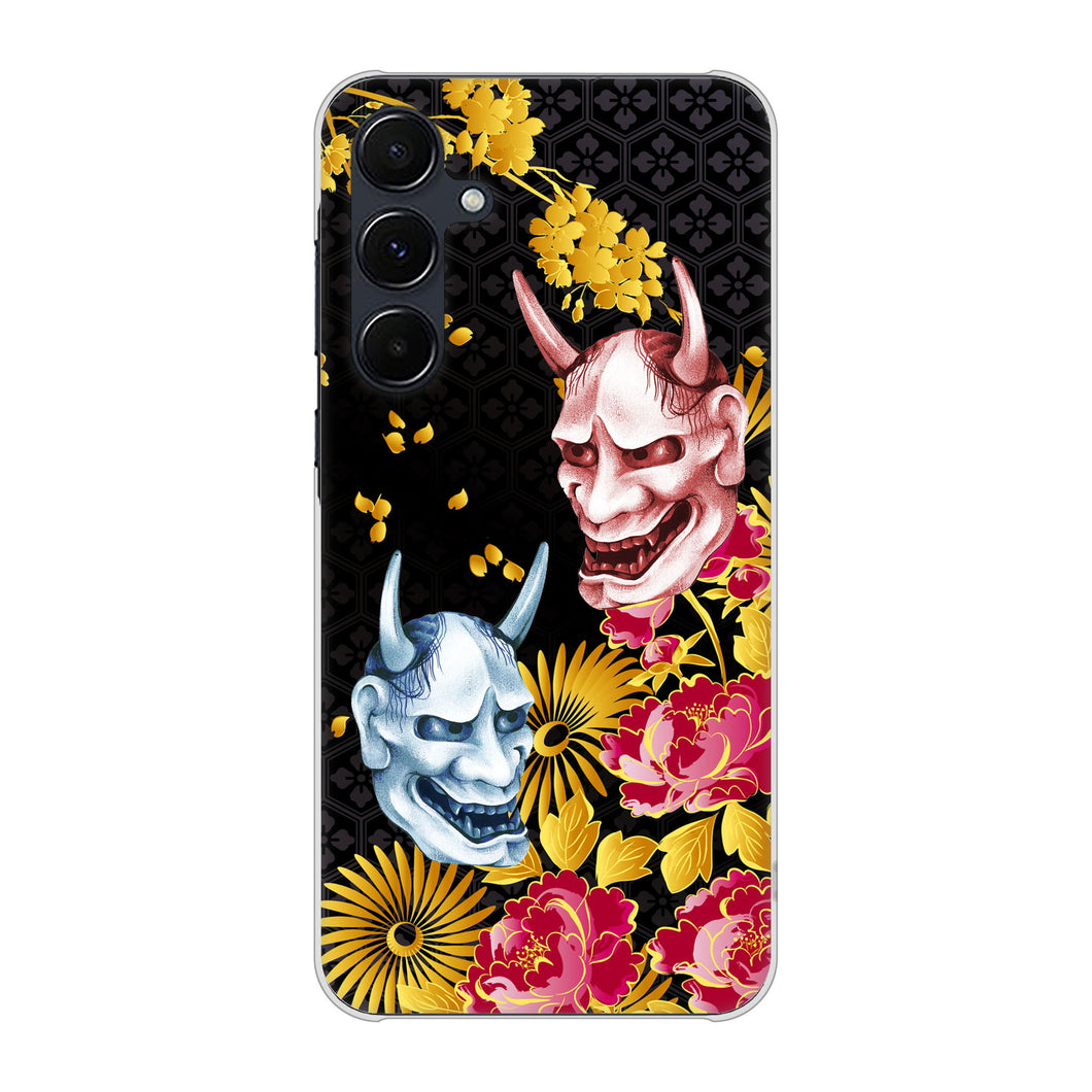 Galaxy A55 5G SC-53E docomo 高画質仕上げ 背面印刷 ハードケース 【1024 般若と牡丹2】