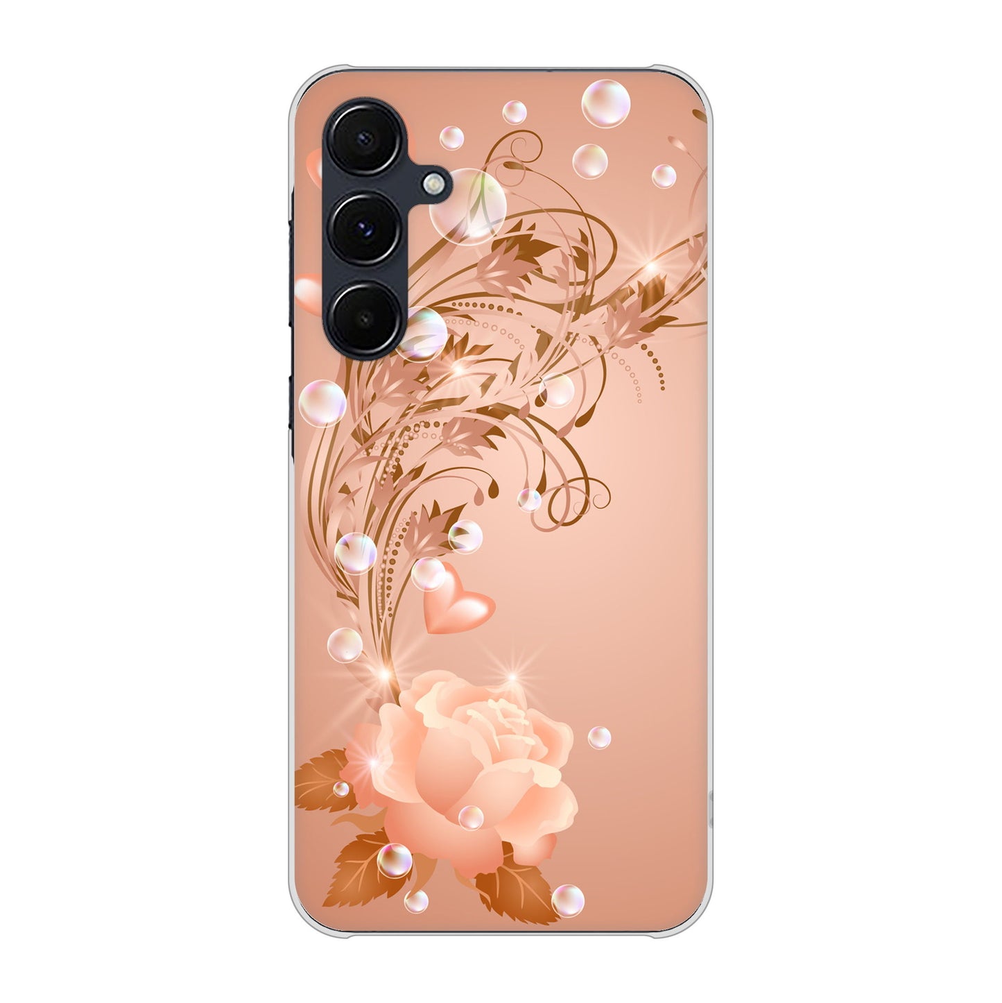 Galaxy A55 5G SC-53E docomo 高画質仕上げ 背面印刷 ハードケースロマンチックなバラ