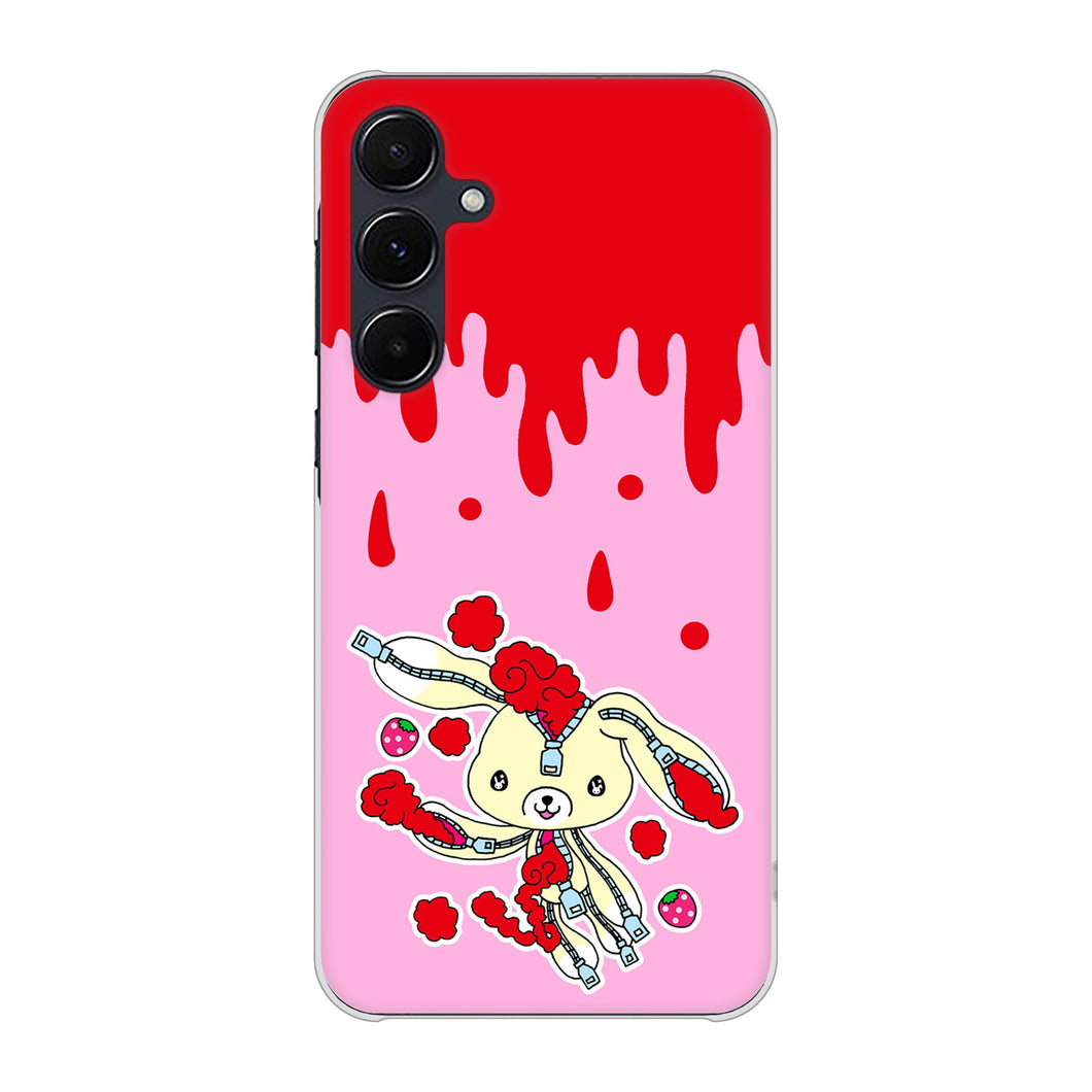 Galaxy A55 5G SC-53E docomo 高画質仕上げ 背面印刷 ハードケースむかいあぐる ジッパーうさぎのジッピョン