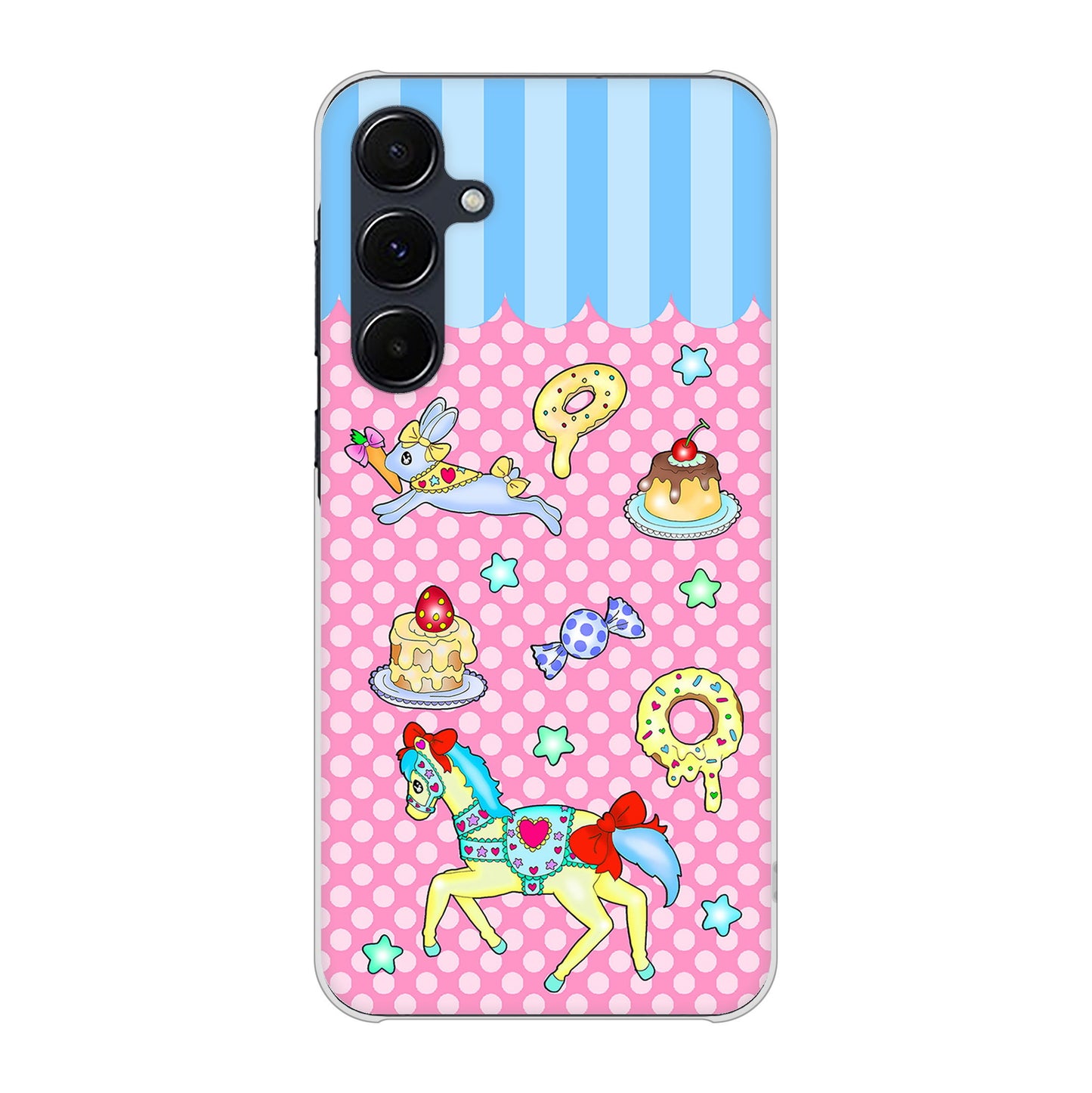 Galaxy A55 5G SC-53E docomo 高画質仕上げ 背面印刷 ハードケースむかいあぐる メリーゴーランド