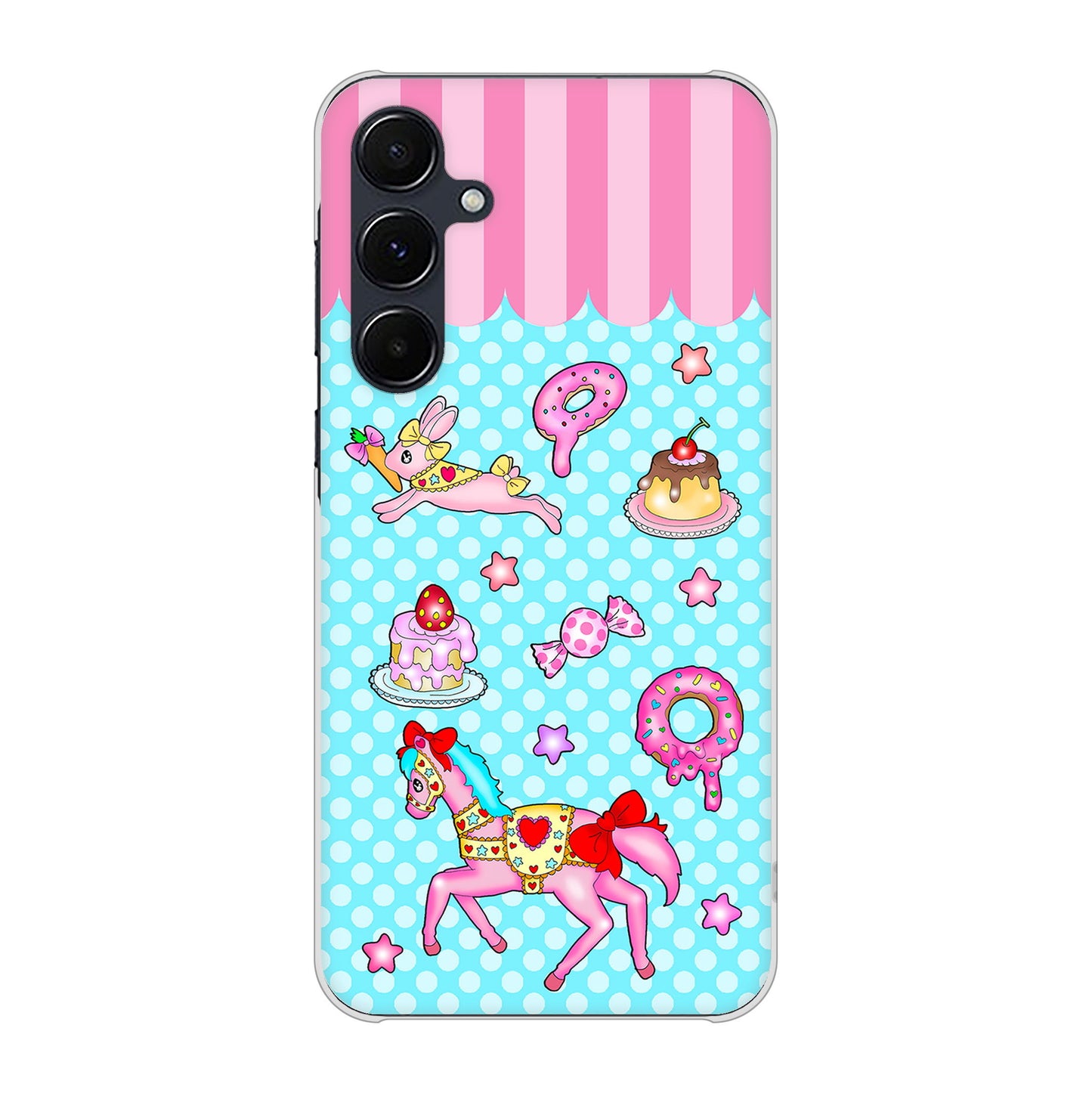 Galaxy A55 5G SC-53E docomo 高画質仕上げ 背面印刷 ハードケースむかいあぐる メリーゴーランド