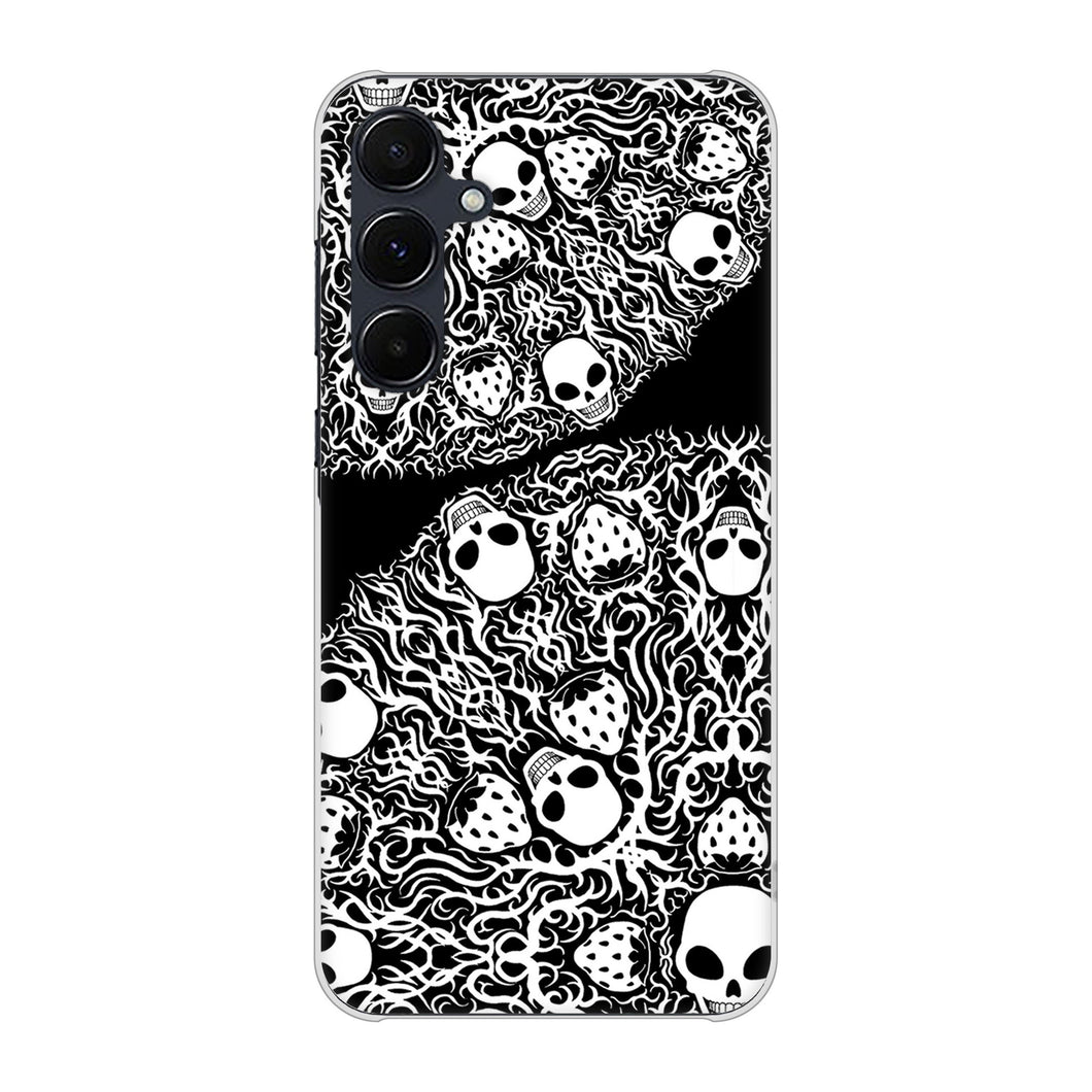 Galaxy A55 5G SC-53E docomo 高画質仕上げ 背面印刷 ハードケースむかいあぐる 苺骸骨曼荼羅