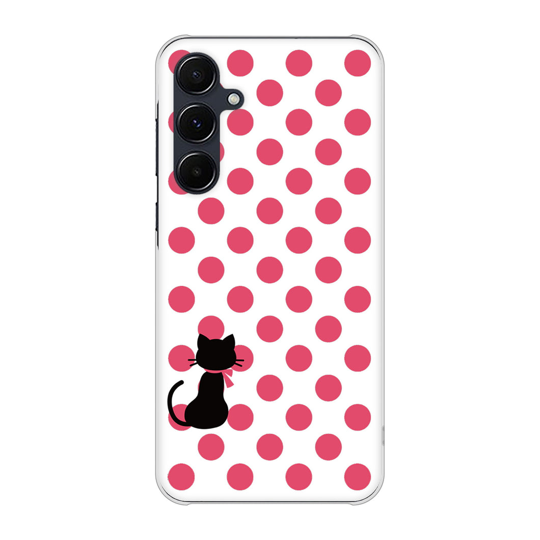 Galaxy A55 5G SC-53E docomo 高画質仕上げ 背面印刷 ハードケースネコとシンプルミルキー