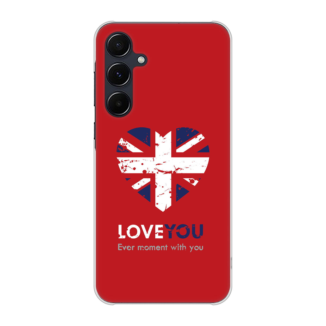 Galaxy A55 5G SC-53E docomo 高画質仕上げ 背面印刷 ハードケースユニオンジャックハート