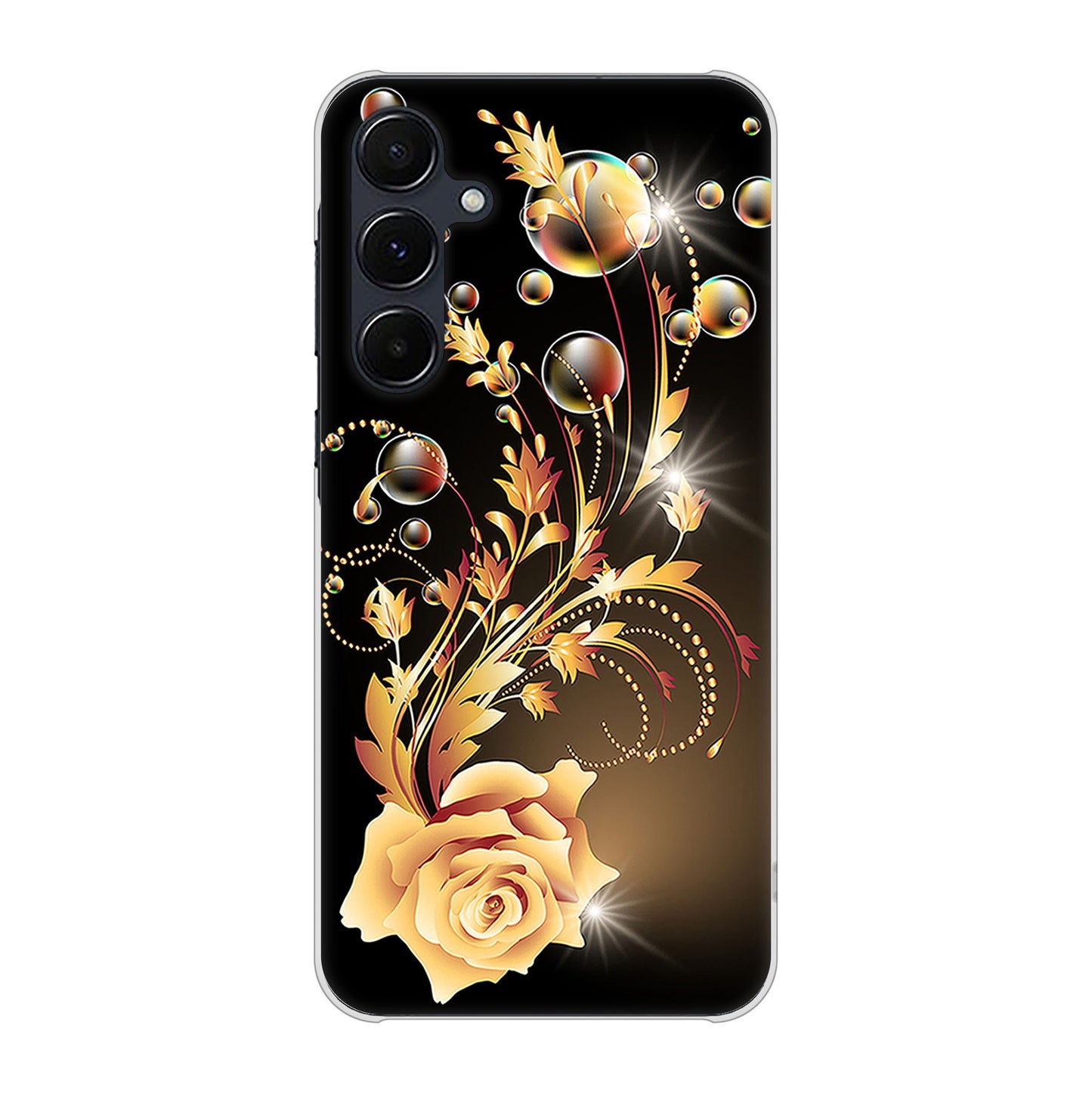 Galaxy A55 5G SC-53E docomo 高画質仕上げ 背面印刷 ハードケースロマンチックなバラ